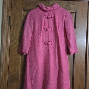 Vintage Pink Wool Dress